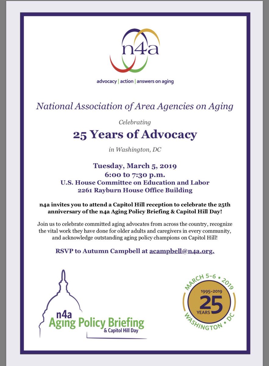 The_V4A's tweet photo. Hey @RobWittman, our lead lobbyist @Martinajnalley is in DC for #n4aAPB and we’d love to have you join our reception tonight or meet with your staff tomorrow! Let’s talk #AgingInVA https://t.co/4N4jRw2WZ4