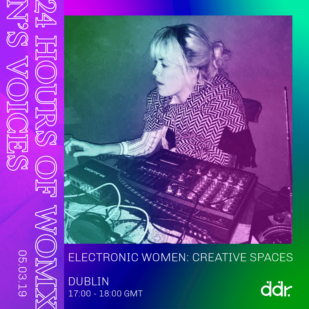 flowersattnight's tweet photo. On air today on @DublinDigiRadio 5- 6pm, Electronic Women ; Creative spaces,  a show I made about female musicians and the way they create, for the run up to #IWD2019  , hope you enjoy it x https://t.co/NBDUmVc5xb