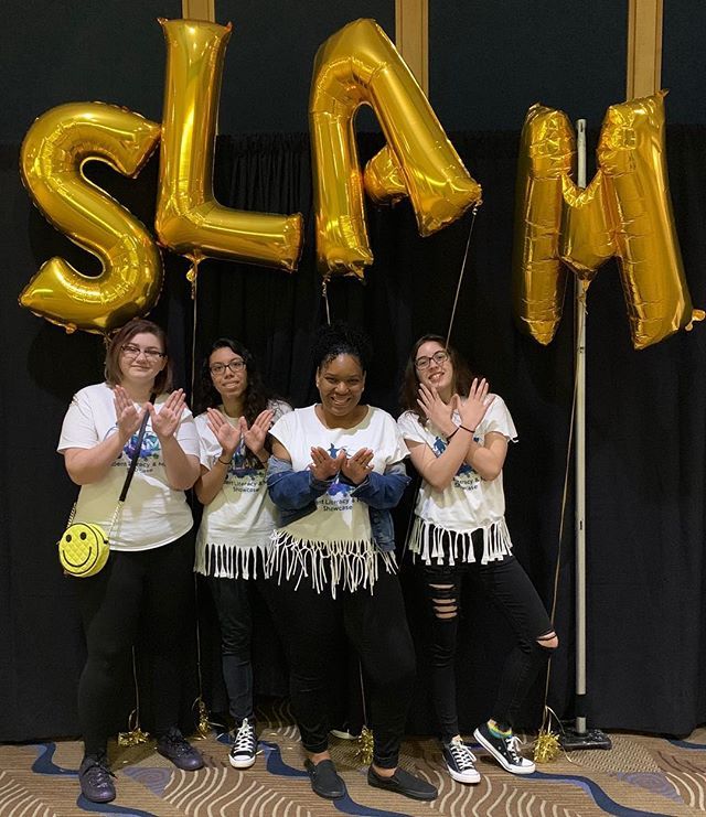 Wharton_Library's tweet image. We’ve got that 👐#WeAreWharton swag goin’ on at @hcps_slam! #hubofschool