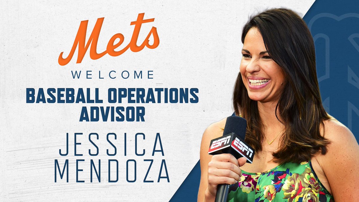 Mets's tweet photo. Jessica Mendoza (@jessmendoza) will join our baseball operations department as an advisor to the team. #Mets

Full Details: https://t.co/UqlYJlU4SO https://t.co/H8KeMBseig