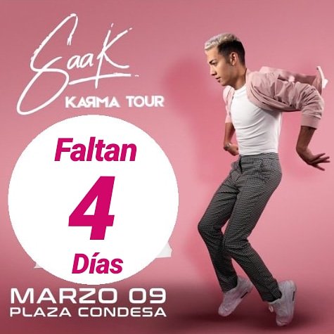 SaakmaniacsOfic's tweet photo. Andamos bien emocionadas 🍀💕🔝💓 

SÓLO 4 DÍAS PARA #KarmaTour  

#KCA #VotaSaak https://t.co/s6moLF64Zg