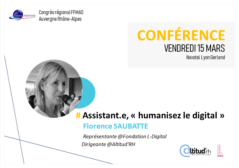 FFMAS38's tweet photo. Le vendredi 15 mars prochain, @FloSaubatte offrira une conférence unique sur le rôle des assistant-e-s dans la #transformationnumerique des entreprises lors du Congrès Régional #FFMAS Rhône Alpes !
Dernières inscriptions : https://t.co/sbxIaL7WeO https://t.co/gODyhRARDo
