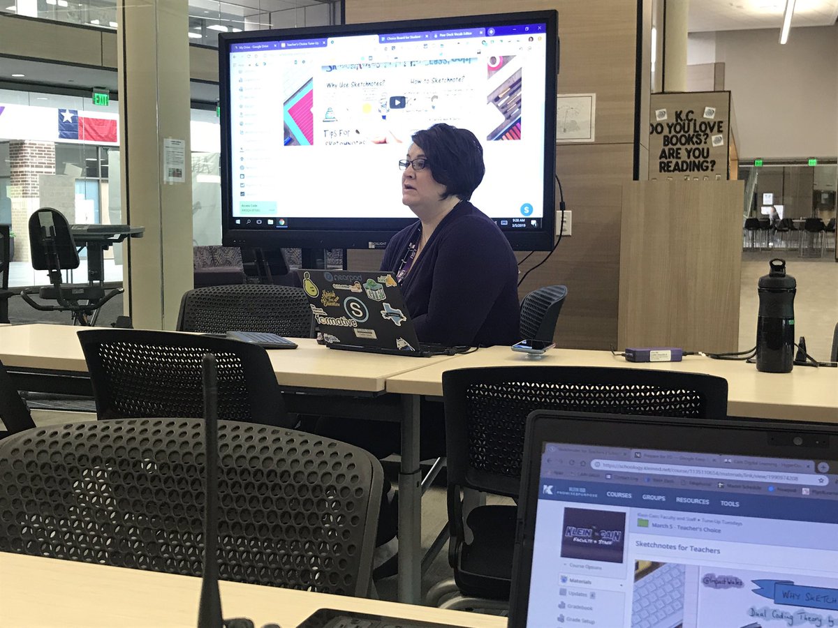 ChaseDeBord's tweet photo. Learning from our professional support staff of the year, @CaitlinCloyd. She’s awesome at facilitating voice and choice in learning! #CainPPL #TuneUpTuesday https://t.co/97okoqv461