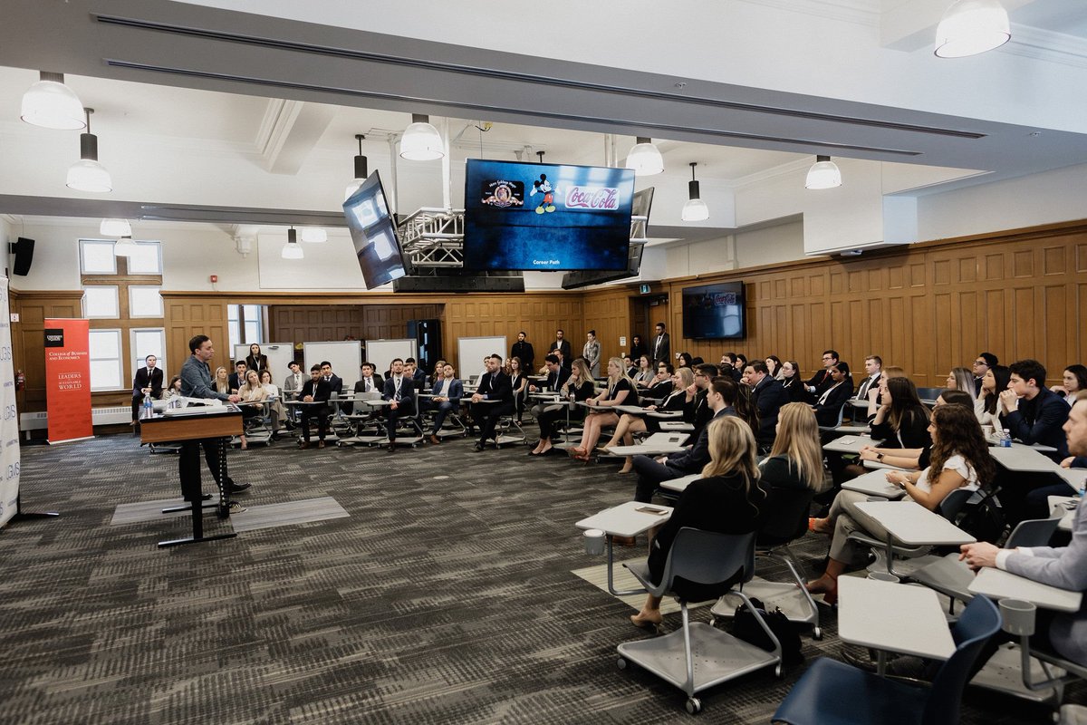 LangUofG's tweet photo. Last weekend, @UofGMarketing hosted their 3rd annual Marketing Conference. 

The event featured presentations and case competitions by @microsoftcanada and @PepsiCanada, with a keynote by Greg Mason, VP of @DisneyStudiosCA.

Another great #uofgBusiness student event with industry https://t.co/NpkngwTBqM