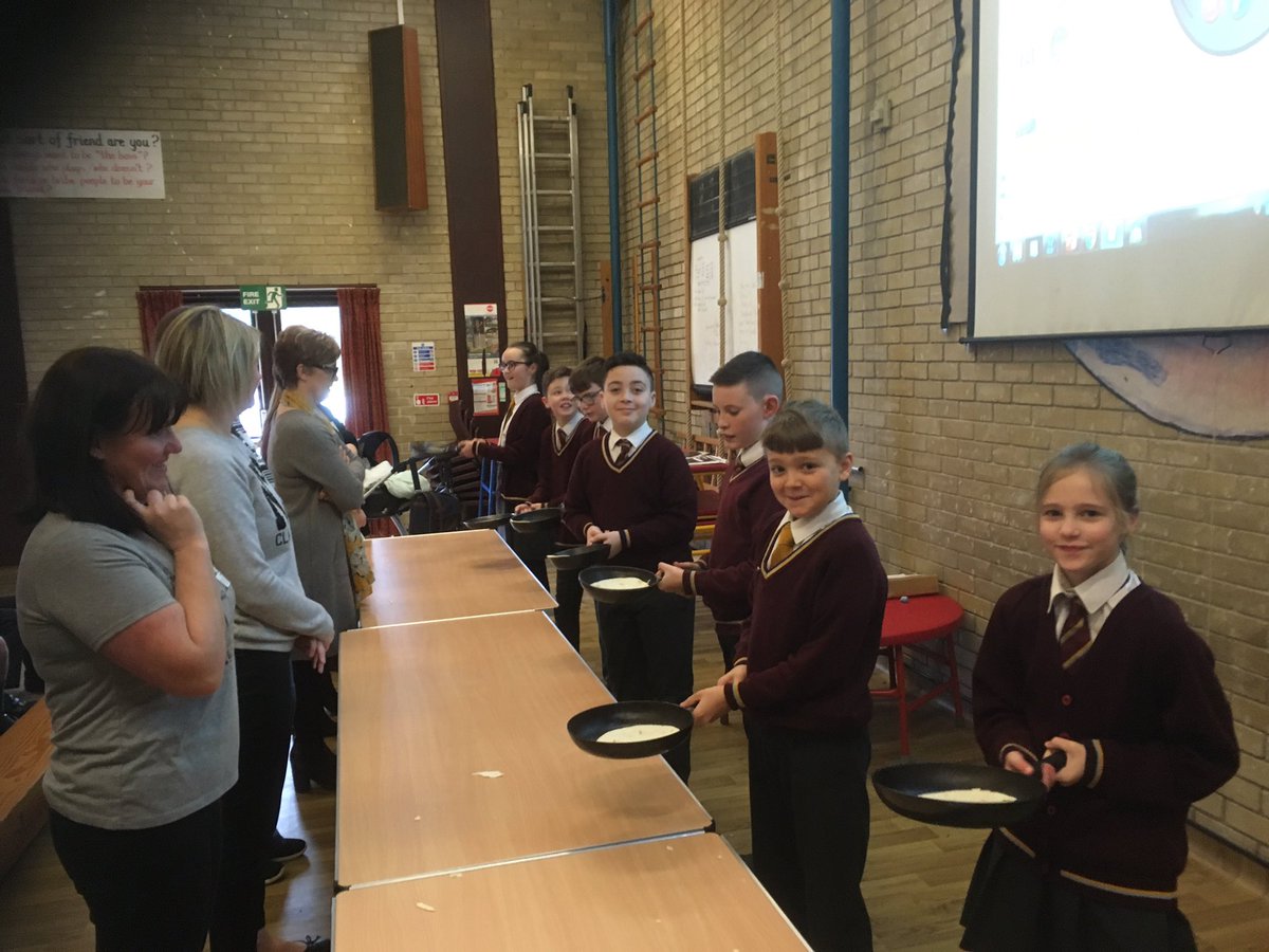 stedwardsrc's tweet photo. Great fun today during the pancake toss! #PancakeTuesday https://t.co/qlEuecQPL6
