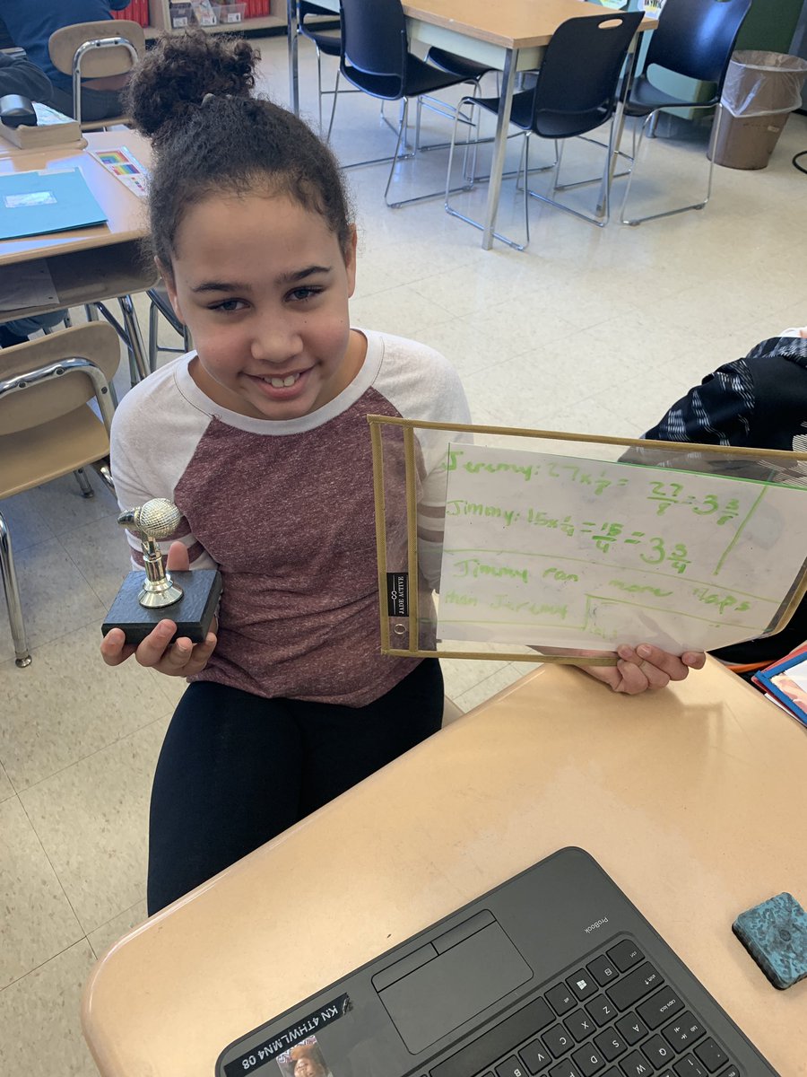 Miss_C_Beck's tweet photo. Our #MathMic Award goes to students who do an exceptional job of explaining and showing their work. We celebrate #DiverseThinking, reasoning, and modeling math. #MathTalk #4thGrade #CelebratingStudents #MathKnights #NPSD https://t.co/kSOxPcLnpO