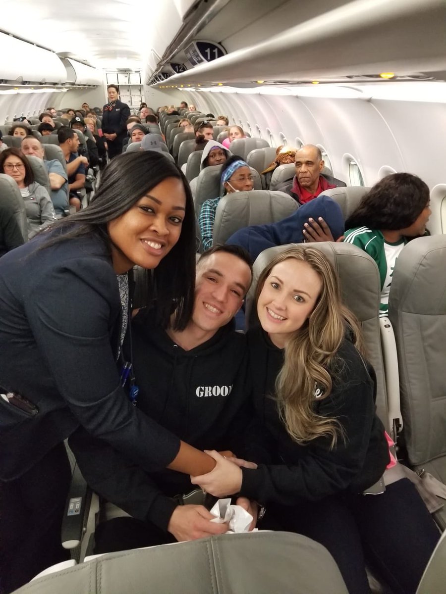 DocWadeP's tweet photo. Creating a Memorable Experience for these newly weds traveling to PUJ from JetBlue#JFK @HelloJetBlue  @Juan_Ruano_  @DonUselmann https://t.co/IwXsE3e6hl