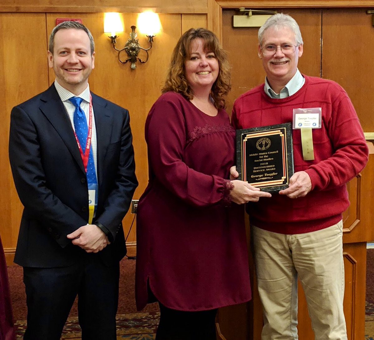 MidStatesCSS's tweet photo. Harford County, MD makes a splash at #MSCSS19, w/MSCSS President-Elect @CarolynVanroden coordinating the conference, George Toepfer winning Distinguished Service Award, Pat Spicer winning Roselle Award/giving keynote, @kjwienhold chairing awards committee https://t.co/gxb77nZsK7 https://t.co/sz3p4HBjBT