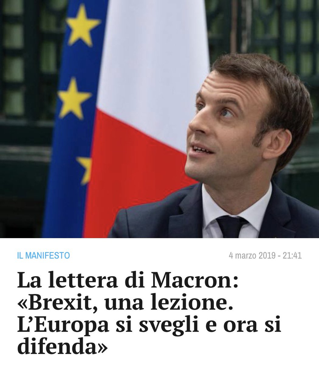 “Non vi è mai stato così tanto bisogno d’Europa. Serve un Rinascimento Europeo basato su Libertà, Protezione e Progresso...”.
Appello in 28 lingue ai cittadini d’Europa

elysee.fr/emmanuel-macro…

A me piace molto il #ManifestoMacron sull’ #Europa uscito sul <a href="/Corriere/">Corriere della Sera</a>

#Macron