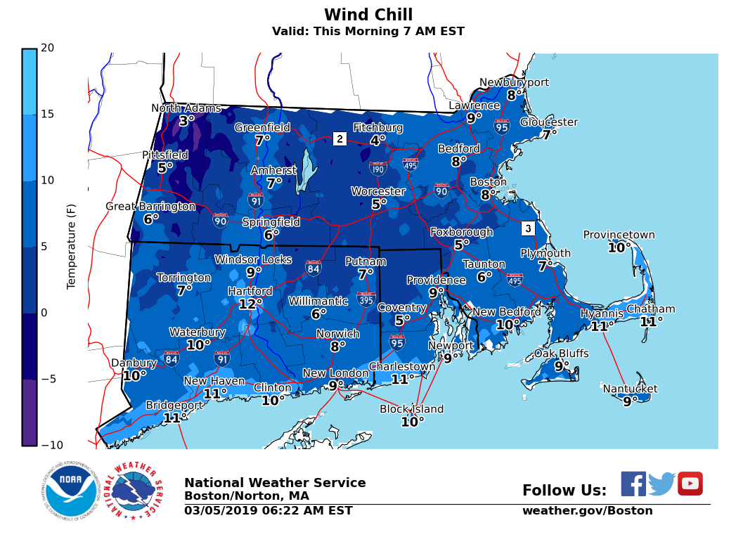 NWSBoston's tweet photo. It's chilly outside, so dress warmly.  Temperatures will climb a little, but will top out this afternoon in the mid 20s to lower 30s. https://t.co/Bzb25cjpit