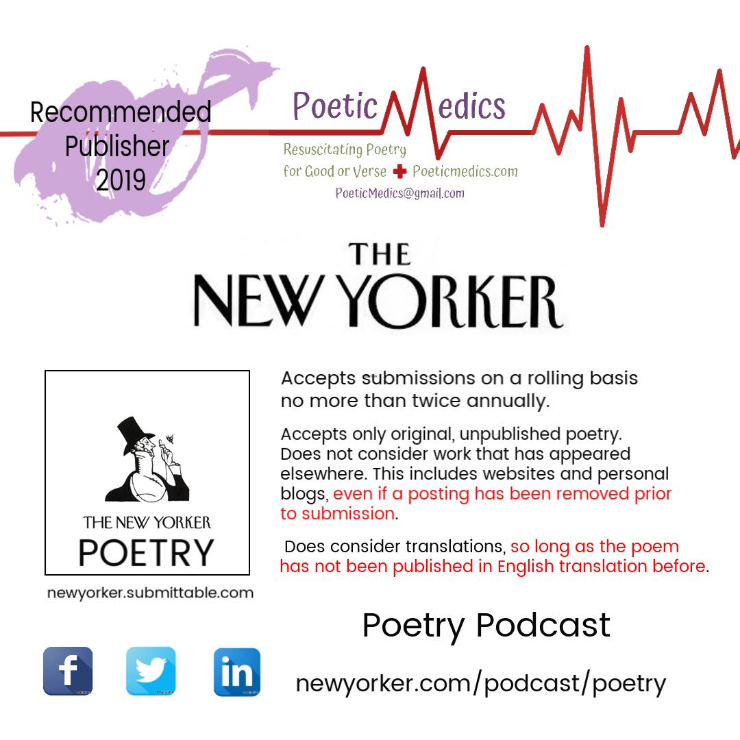 poeticmedics's tweet photo. @NewYorker is for those wanting poetry exclusively published! graphicdesign @Tamartsy #poetry #poem #poems #poets #writing #writingpoetry #writers #publishers #publishing #publishersofpoetry #poetrypublishermagazines #poetrypublisher #TheNewYorker #NewYorkerMag #NewYorkerMagazine https://t.co/u44k7QfGk6