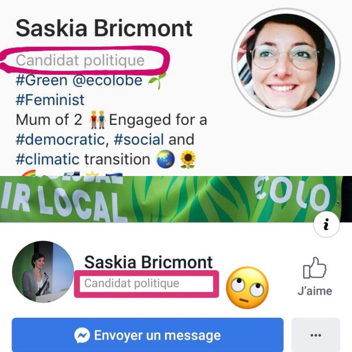 saskiabricmont's tweet photo. Hello @instagram @facebook, est-ce que je pourrais choisir mon genre?♀️Je suis candidatE politique 👊
#ÇaCommenceParLà #invisiblewomen #invisibilisationdesfemmes #EcritureInclusive #Egalité #WomenInPolitics #WomensDay https://t.co/uI9fymgsqr