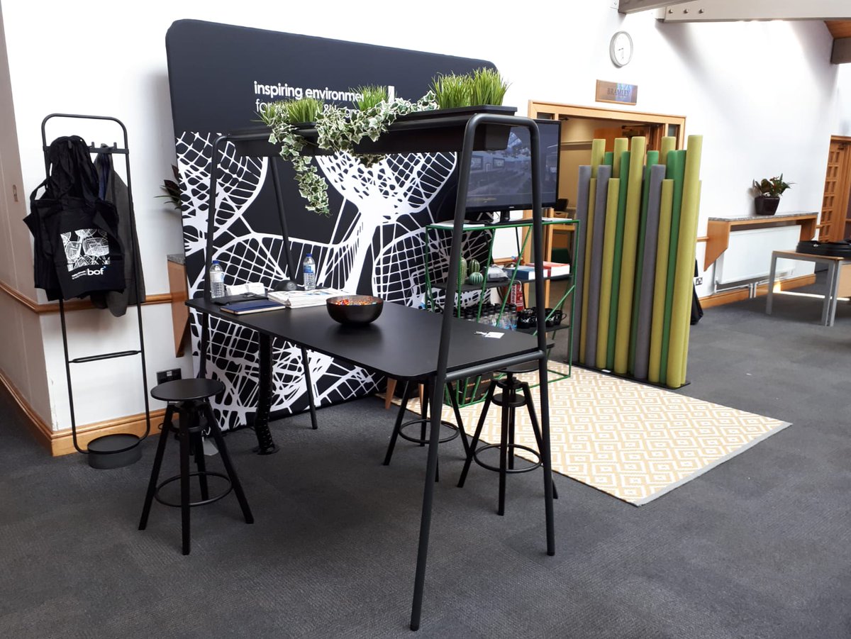 bof_furniture's tweet photo. We are ready to meet @NEUPCLtd members at the Conference in Leeds today... Thanks to @OceeDesign for the FOURREAL® A table and @Frovi_furniture for the Foundry bookcase (borrowed from our showroom) #LearnDevelopShare #bof #NEUPC #universities #highereducation https://t.co/sOQBbJnrhe