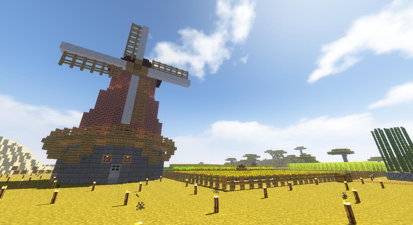 Mamesenbei No Twitter Minecraft マイクラ 風車や棚田 灯篭 和風な家を作りました W ゞ のどかな感じがとても良いです W レ級ちゃんたちとスローライフを送りたいですw T Co Oz5wbkso2c Twitter