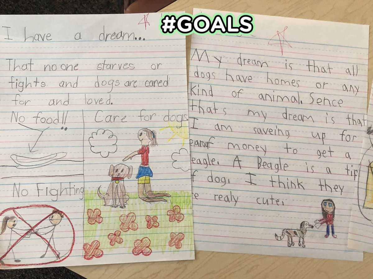 ms_baust's tweet photo. Ss learned about MLK Jr. &amp; his speech! Their task was to write their own “I have a dream” speech. They have the kindest dreams! I hope their dreams come true! #ProudTeacher #IHaveADream #fsu_19 @FCPSMaryland @ThurmontPrimary @DrKMcGee https://t.co/McNtPwOACh