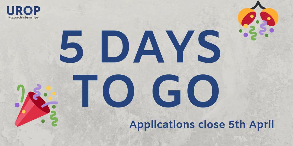 UniRdg_UROP's tweet photo. No April Fools here, applications for UROP placements 2019 close this Friday! 😂😂😂 https://t.co/yOYPRQXIJg