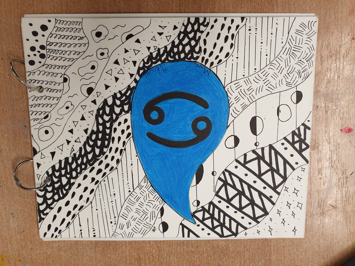 VC_Art1's tweet photo. First year Visual Art @VirCollege @jctVisualArt @artteachers_ie #edchatie #SketchpadChallenge #ArtElements #Line #Shape #Pattern #BlackVWhite #OneColour #PersonalSymbol #MsTynan🎨🖼️ https://t.co/Jkhe8uQmNk
