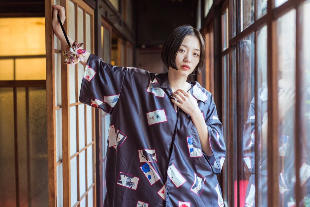 0658 華札の浴衣ワンピース ロングワンピース | endageism.com