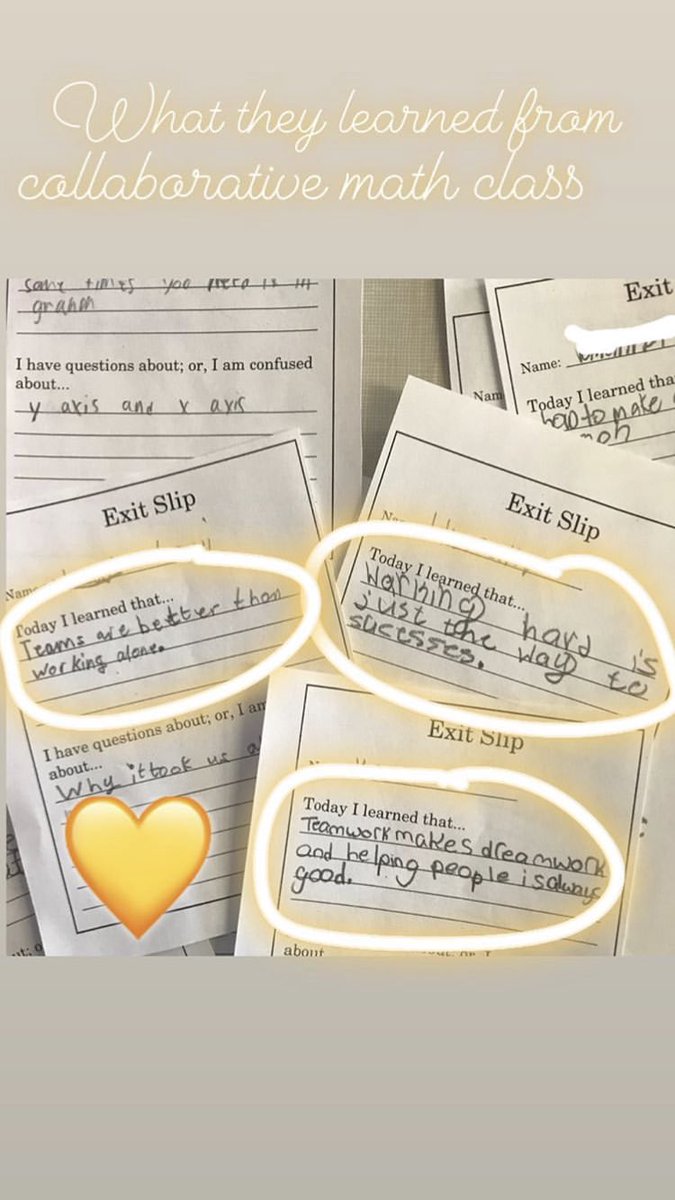 j_kahnert's tweet image. Love that this is what my students took away from our math class!!!
Collaboration is an essential part of empowering modern learners!  ⭐️ #collaboration #modernmath @PeelSchools @PeelEML #peel21st