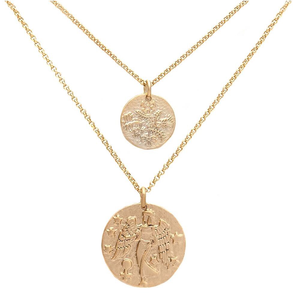 Whether you're a passionate Aires, or an ambitious Capricorn, you can personalize your look with our 14KT gold pendant necklace set!