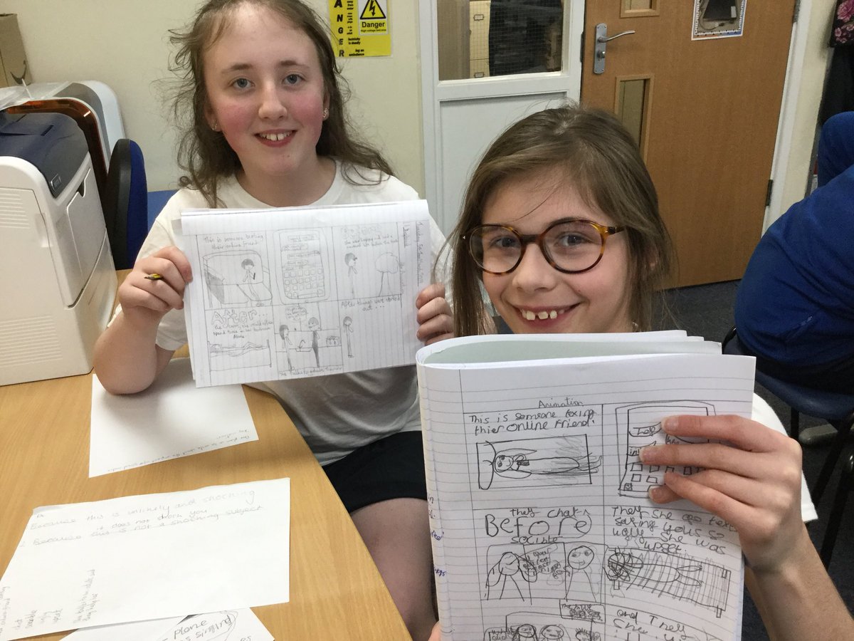 higher_lane's tweet photo. @bcs @CAS_Manchester Some of our super Y6 pupils storyboarding their ideas for the British Computer Society competition about the Internet. #havingfun #computingrocks #filmmaking #dontpinchourideas https://t.co/7auWojCAZF