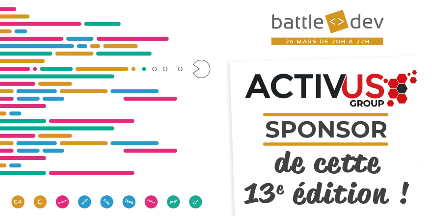 ManyTvk's tweet photo. RT activusgroup: #ActivusGroup est fier d'être sponsor de la 13e édition de la #BattleDev organisée par le BlogModerateur qui se déroulera le 26 mars de 20h à 22h 💻
Et vous, êtes vous prêts à relever le défi ? 😎
Plus d'infos sur ➡️ … https://t.co/WJLqpjxFMu