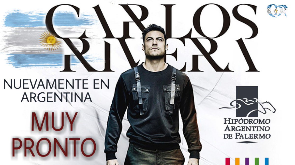ClubSoloTu_Arg's tweet photo. Tras llenar el Luna Park, @_CarlosRivera vuelve este 2019 para presentarse en el @HipodromoArgPal #Argentina  Porque un sólo #GuerraTour no fue suficiente, vamos por la segunda vuelta! MUY PRONTO
@SonyMusicArg @LauriaProd @WestWoodEntt @ClubSoloTu_Arg https://t.co/g9FcGAt2rf