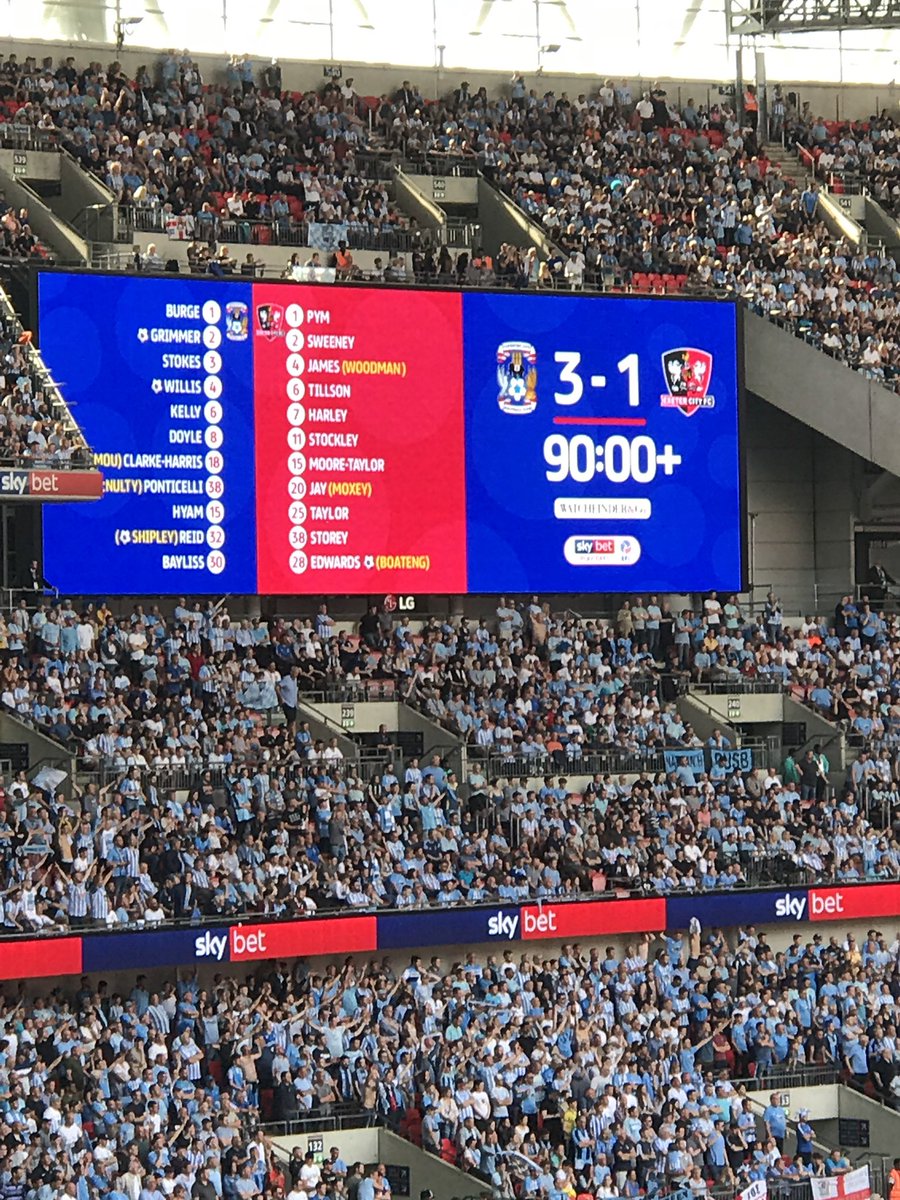 A week after Cancer Surgery I was at Wembley with my Dad. I’m proud to support CCFC and of how amazing the club can be on its day. #sosb #PUSB #CoventryCity
