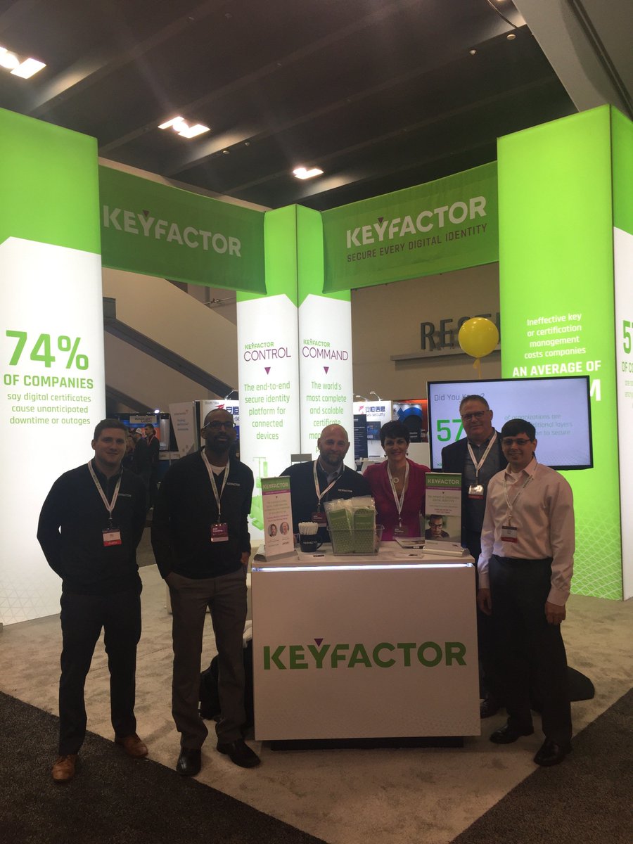 Team Keyfactor at the #RSAC Welcome Reception. Stop by booth #1959 South to "Ask Us Anything" during show hours today 10 am - 6 pm #unsecuredimpact #KPI=#KPI