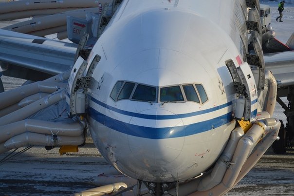 aveonews's tweet photo. Air China B777-300 (B-2040) on flight #CA983 from Beijing to Los Angeles, USA made an emergency landing in Anadyr Airport, East Siberia, Russia following a fire alarm in the cargo hold. All 188 passengers evacuated via slides on the tarmac. No injuries reported. #AvGeek https://t.co/W1v6e40G53