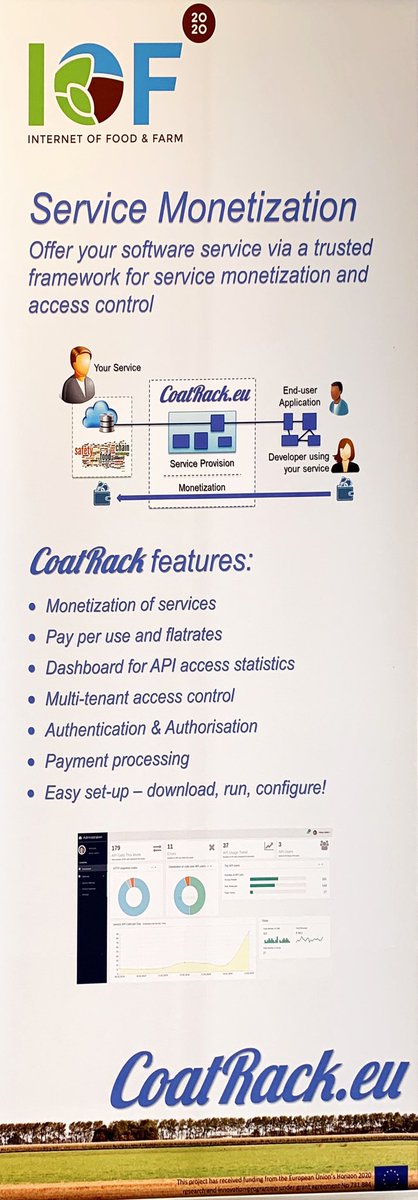 Have a look at coatrack.eu to learn about #CoatRack - enabling #SoftwareService #Monetisation - realised by our team in the scope of <a href="/IoF2020/">IoF2020</a>