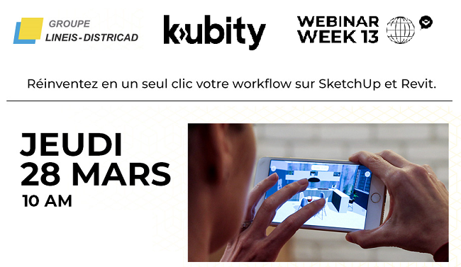 lineisdistricad's tweet photo. #Webinaire Connaissez-vous #kubity ? importez vos fichiers #3D et présentez votre #projet d’ #architecture depuis votre tablette ou #smartphone ! Egalement disponible sur #casque de réalité #virtuelle. A découvrir le 28/03 via https://t.co/7umGGe4Cjq #conception #design #rendu https://t.co/6dbUFFYHQu