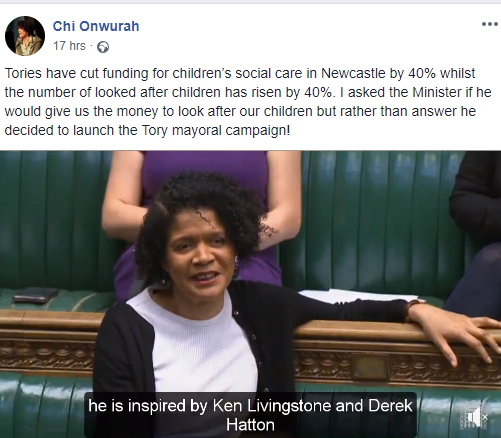 watch_jd's tweet photo. Chi's face at the moment she realises that the Minister hits the nail on the head describing @MayorJd4 as a momentum hard left candidate inspired by Derek Hatton and Ken Livingstone #JD4Mayor https://t.co/GVqYGcYp0K