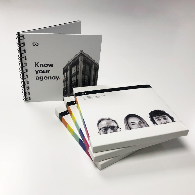 Big #thanks to Val from @BNICityBiz at @MinutemanIntl in #Providence for her help #printing and #binding our new #KnowYourAgency book! Read the #ebook to learn about our #process and #values at delindesign.com/knowyouragency. #DigitalAgency
