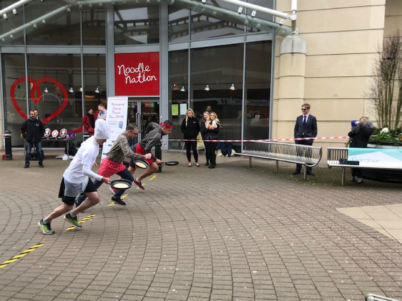 Fantastic to take part in the @EnjoyMaidenhead #PancakeRace today.