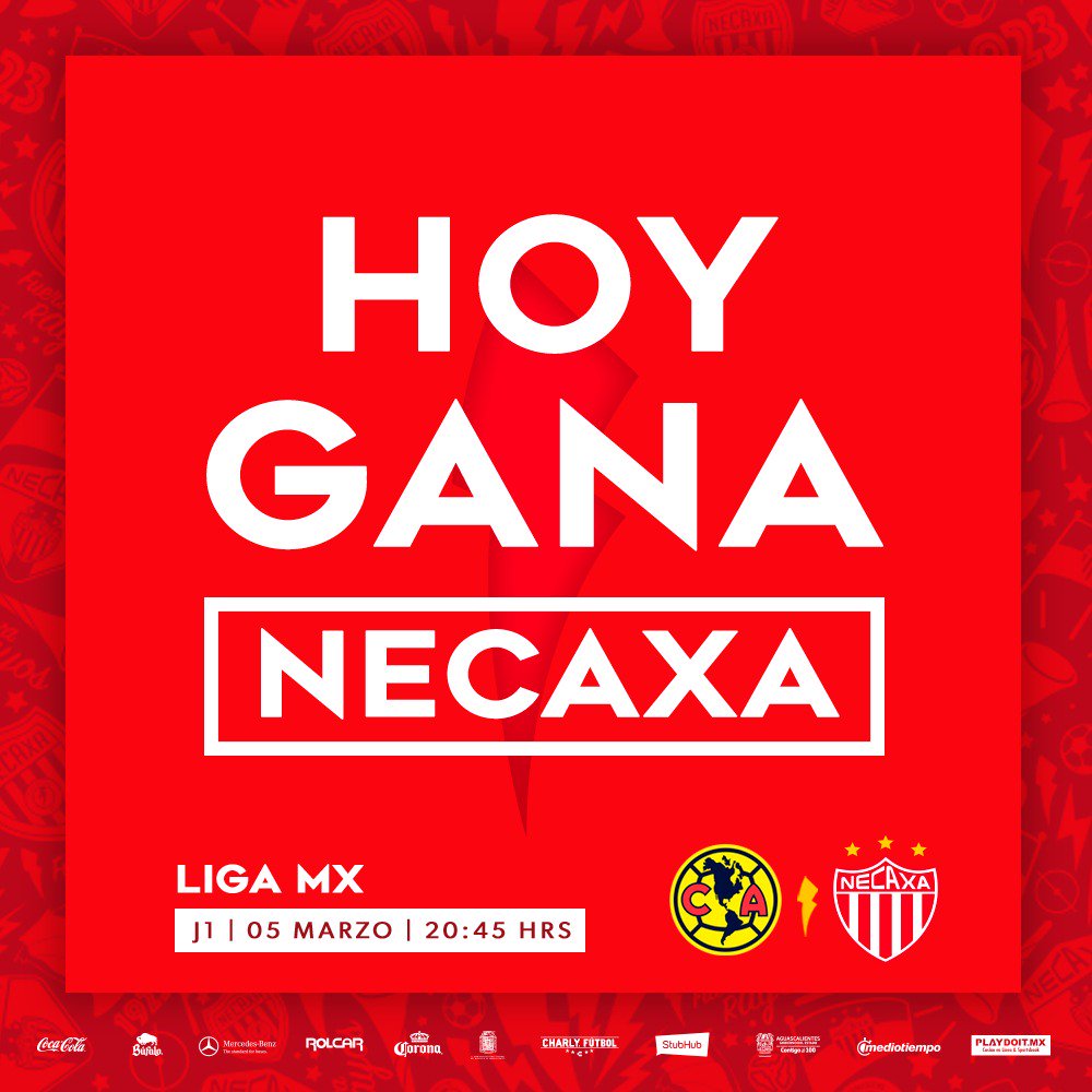 ClubNecaxa's tweet photo. Martes de partido desde la Ciudad de México 😎. Momento de darle vuelta a la situación.
¡Vamos, Necaxa! 💪
#FuerzaRayos ⚡ https://t.co/DSjMogZxAs