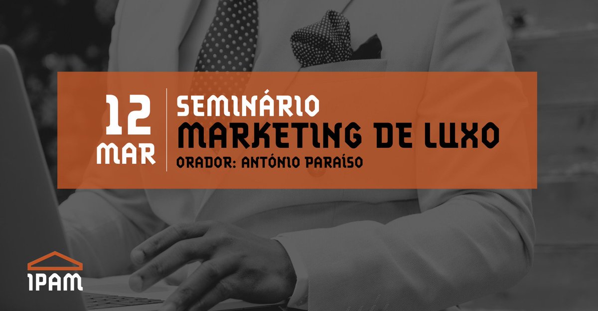 ÚLTIMAS VAGAS | SEMINÁRIO | MARKETING DE LUXO

No dia 12 de março, António Paraíso será o orador do seminário dedicado ao tema "Marketing de Luxo", no Campus do IPAM Porto.

As vagas já são poucas, reserve o seu lugar. 😉

➡+info goo.gl/4fFi6r

#ipamporto #ipam
