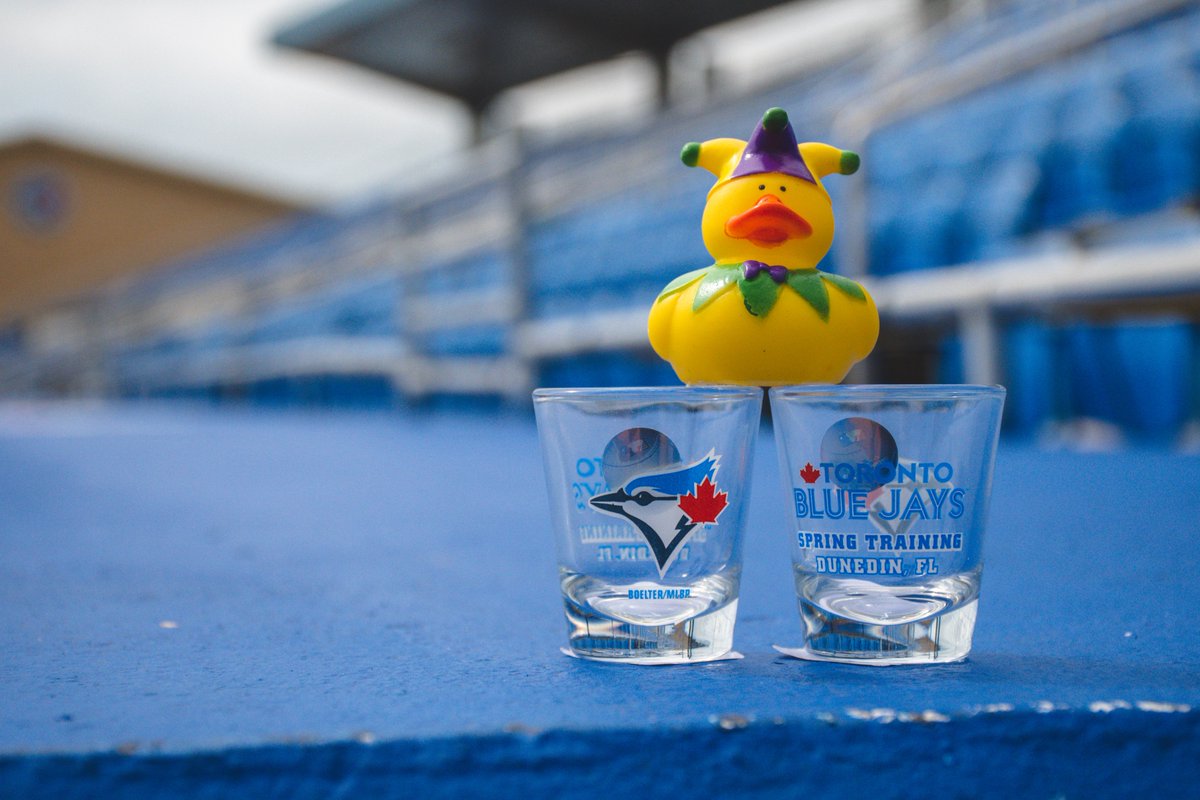 DunedinBlueJays's tweet photo. Start the party with 20% off our Spring Training Shot Glasses in celebration of Mardi Gras! 

Today only, in-store. Jays Shop hours are 10 AM - 3 PM! https://t.co/mGZujHsdWJ