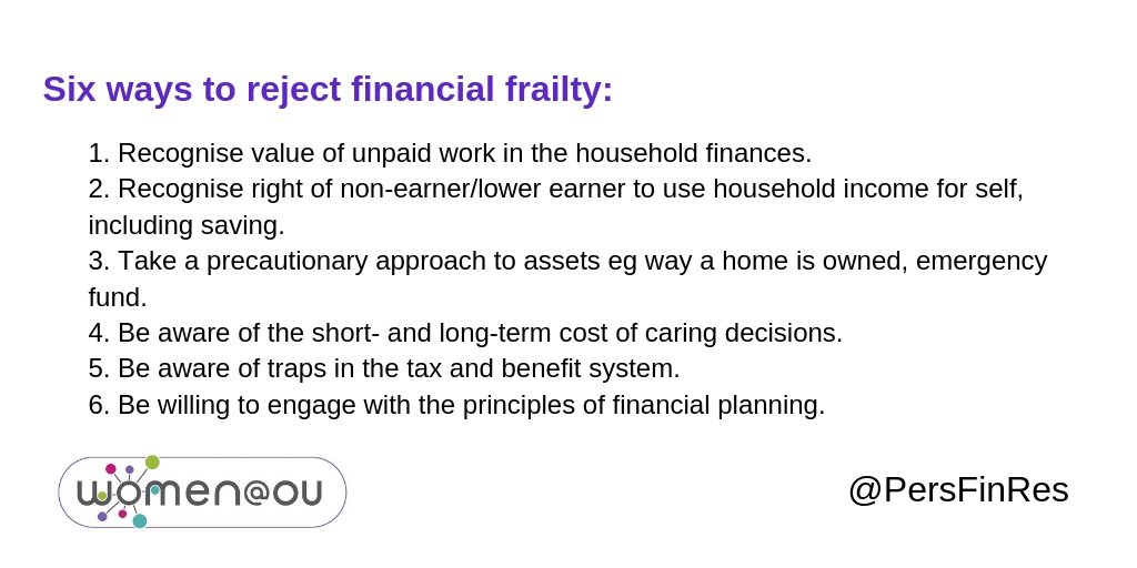 women_OU's tweet photo. Given the social norms we are facing, here’s @PersFinRes six tips on how you can reject financial frailty #OUWomen #BalanceforBetter https://t.co/pNuP6xaw8z