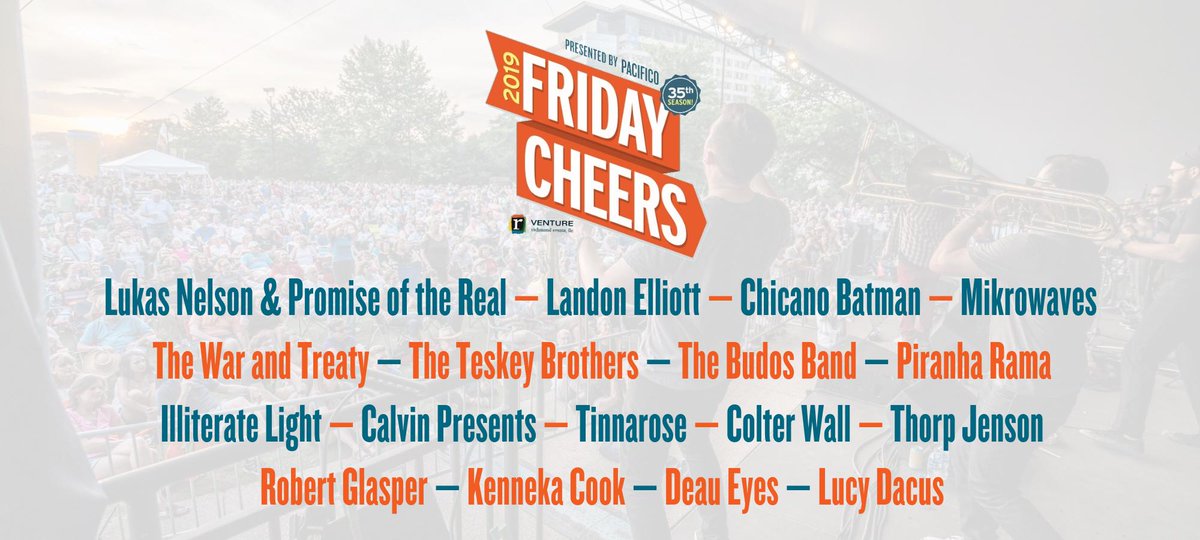 FridayCheers's tweet photo. The #35yearsofcheers line-up is finally here! 

Make sure to check out the full line-up at our official release news story at:
https://t.co/a8X4XizXfR https://t.co/IRt0rrnuk5