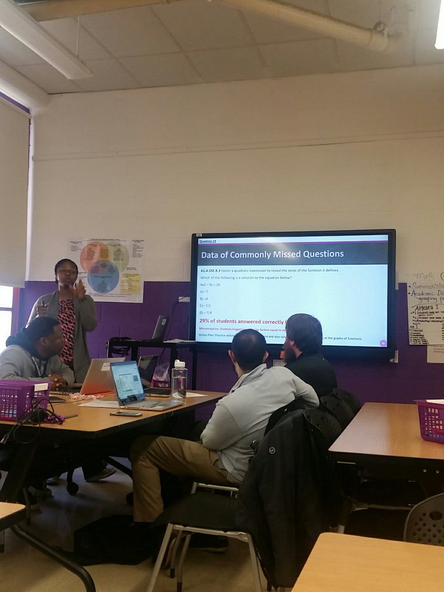 Math Data Analysis PLC <a href="/TrezevantHigh/">Trezevant HS</a>. Teachers examine the commonly missed questions on PMA 4, students misconceptions, and how to address their findings. <a href="/AntonioMBurt/">Dr. Antonio M. Burt</a> @SCSK12Unified <a href="/SCSSuptRay/">Dr. Joris M. Ray</a>