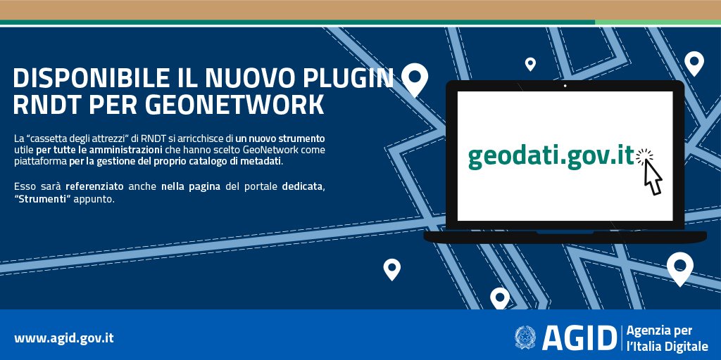 rndt_it's tweet image. 📢 Disponibile il #plugin #RNDT_IT per la versione 3.x di #GeoNetwork.

🌐 Il plugin consente la gestione e la pubblicazione dei #metadati di dati e servizi territoriali secondo il profilo italiano | #OpenSource #geodati

👉 Leggi la news: bit.ly/2HgVKJG