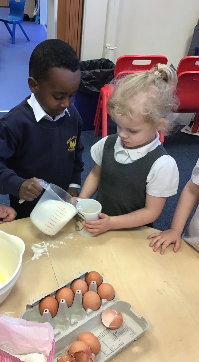 RecBellfieldi's tweet photo. Happy pancake day! Reception have had a great and messy morning making our very own pancakes. They were delicious!

#eyfs #PancakeDay #learningthroughplay https://t.co/ISao9kILyU