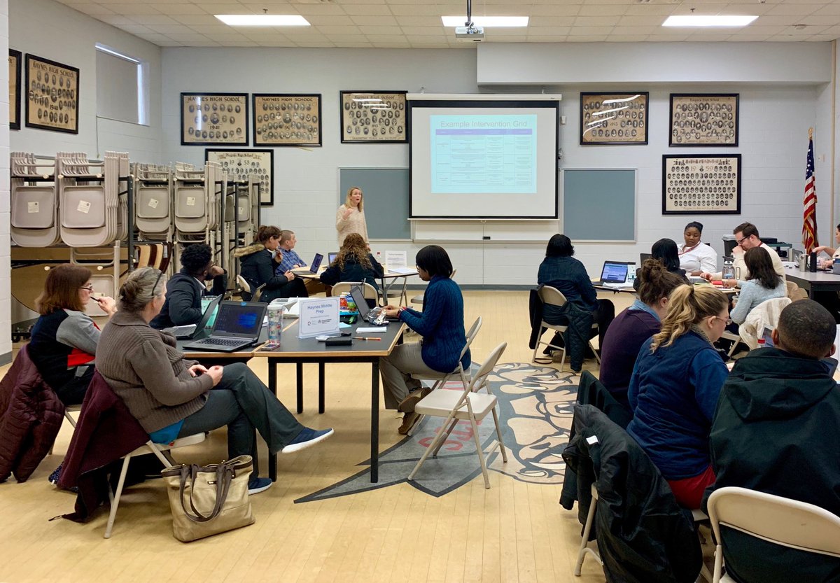 Tier II teams creating intervention grids to organize and structure behavioral supports ⁦<a href="/MTSSMNPS/">@MTSSMNPS</a>⁩ ⁦@TBSPvanderbilt⁩