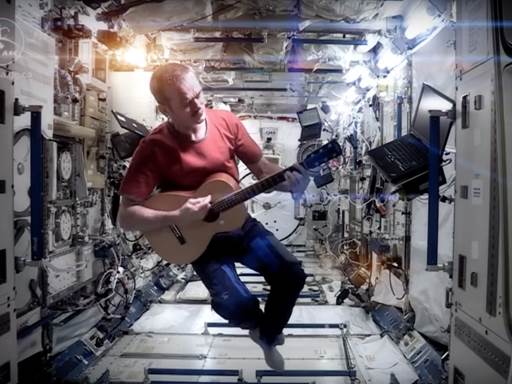Cmdr_Hadfield's tweet photo. Students, what art could you make in zero-G?  You can launch it to space w/ @OKGoSandbox &amp; @BlueOrigin! Details: https://t.co/Jv5PPS51Dx https://t.co/cevESw1ESh