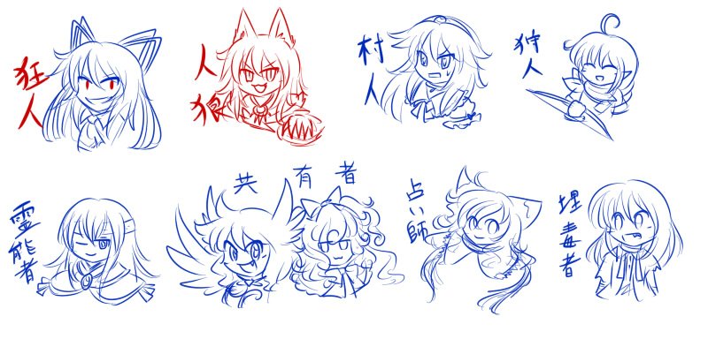 うちの子が似合う人狼ゲームの役職 うちの子が似合う人狼ゲームの役職