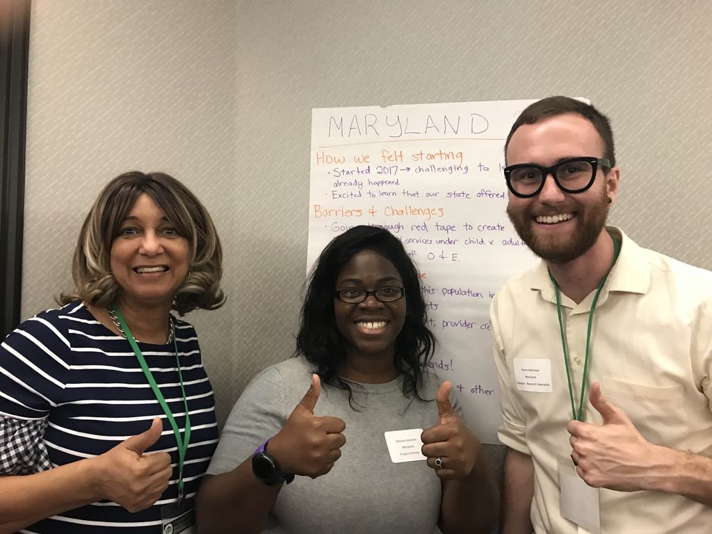 NCSMHtweets's tweet photo. Dr. Sylvia McCree-Huntley and Perrin Robinson from #NCSMH along with Natalee Solomon from BHA representing Maryland #healthytransitions at the 2019 Grantee meeting in Tampa! One of our many #evaluation projects-visit our website to learn more! https://t.co/4MYBYVxdcS https://t.co/wp2DyPyYTq