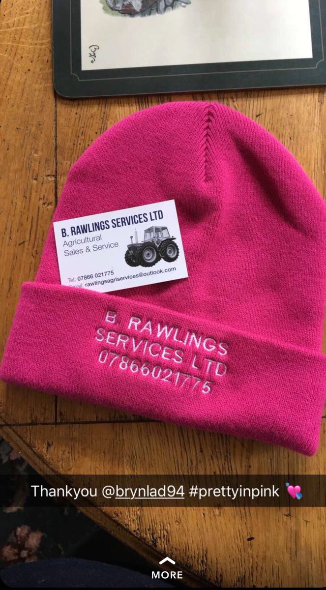 Thankyou to my bestie bryn for my lovely pink hat! Defiantly recommend! #fordtractors #countytractor #brynrawlings #tractorservices