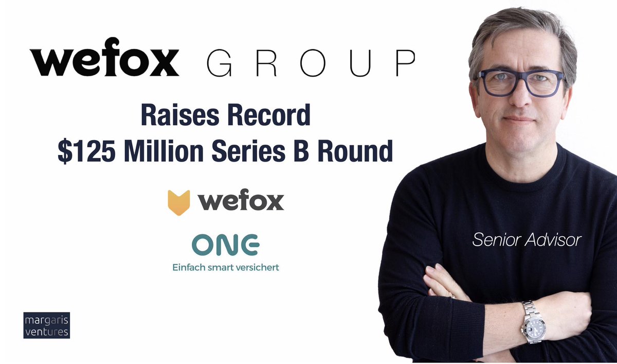 Spiros Margaris (@spirosmargaris) on Twitter photo wefox Group — An #InsurTech #Unicorn in the Making
(record $125 million Series B)
Honor to be part of the journey!
medium.com/@SpirosMargari… #fintech #VC @julian_teicke @wefoxgroup @wefoxHQ @ONE_insurance_ <a href="/IbrahimAjami/">Ibrahim Ajami</a> <a href="/Mubadala/">Mubadala</a> <a href="/insurtechnews/">Insurtechnews</a> <a href="/nigelwalsh/">Nigel Walsh 🙌🏻</a> <a href="/stratorob/">Dr. Robin Kiera</a> <a href="/SabineVdL/">Sabine VanderLinden</a> wefox Group — An #InsurTech #Unicorn in the Making
(record $125 million Series B)
Honor to be part of the journey!
medium.com/@SpirosMargari… #fintech #VC @julian_teicke @wefoxgroup @wefoxHQ @ONE_insurance_ <a href="/IbrahimAjami/">Ibrahim Ajami</a> <a href="/Mubadala/">Mubadala</a> <a href="/insurtechnews/">Insurtechnews</a> <a href="/nigelwalsh/">Nigel Walsh 🙌🏻</a> <a href="/stratorob/">Dr. Robin Kiera</a> <a href="/SabineVdL/">Sabine VanderLinden</a>