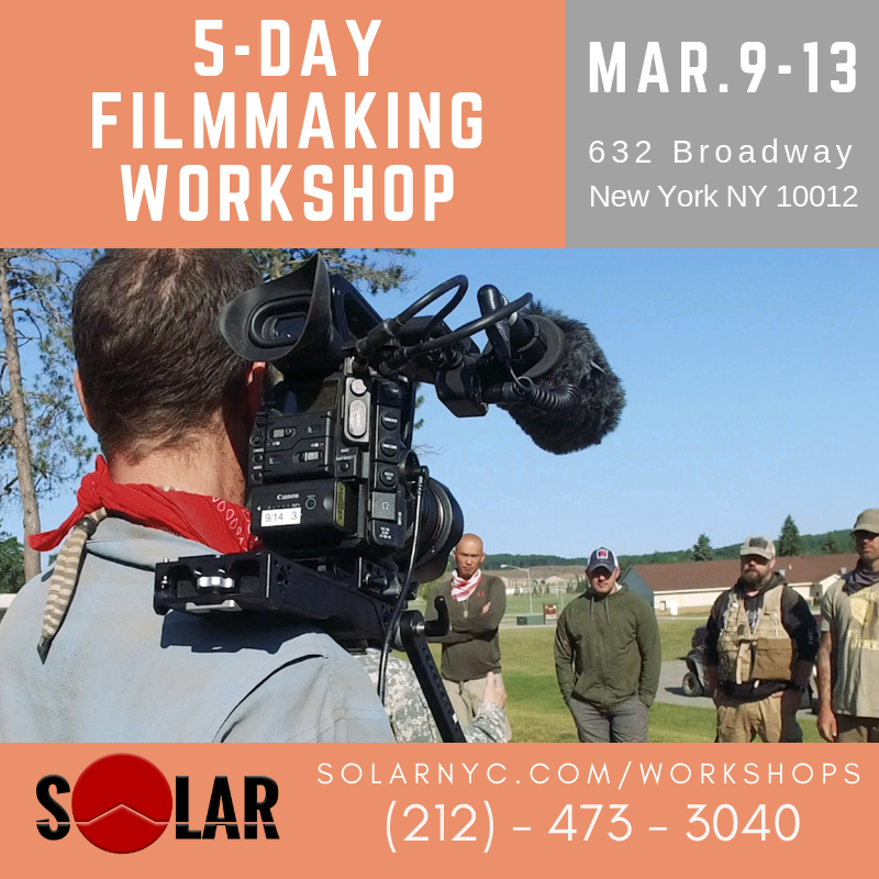 SolarWorkshops's tweet image. No tech?
No problem!
Join our 5-Day Hands-on Filmmaking Workshop March 9-13! solarnyc.com/workshops
Start your journey here! #filmmakingworkshop #directing #directingworkshop #directingclass #lighting #cinematography